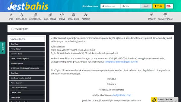 Jestbahis Lisanslı mı?